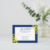 Carte D'accompagnement Flouris bleu et jaune de la marine RSVP (Debout devant)