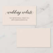 Carte D'accompagnement Flush et typographie douce | Site Web mariage Insé (Devant / Derrière)