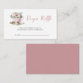 Carte D'accompagnement Flush Gold Tea Party Baby shower Déchets Raffle (Devant / Derrière)