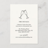 Carte D'accompagnement Flûtes à main Doodle Mariage moderne (Devant)