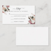 Carte D'accompagnement Flyer RSVP Rose Dusty (Devant / Derrière)