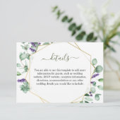 Carte D'accompagnement Foliage de cadre géométrique Eucalyptus moderne (Debout devant)