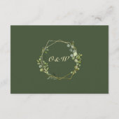 Carte D'accompagnement Foliage de cadre géométrique Eucalyptus moderne (Dos)