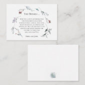 Carte D'accompagnement Foliage d'hiver moderne Détails du Mariage de Noël (Devant / Derrière)