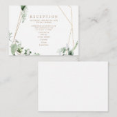 Carte D'accompagnement Folift Réception Gold & White Mariage (Devant / Derrière)