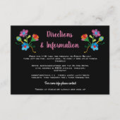 Carte D'accompagnement Folk Art Brodé Mariage Fiesta Mexicaine info (Devant)