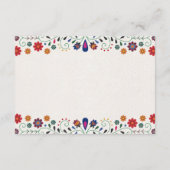 Carte D'accompagnement Folk Art Floral Botanical Fiesta Spanish Wedding (Dos)