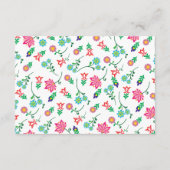 Carte D'accompagnement Folk Art Floral Mexicain Fiesta info Mariage (Dos)