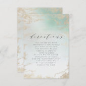 Carte D'accompagnement Fond Abstrait Aqua Ombre avec Parties scintillant  (Devant / Derrière)