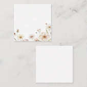 Carte D'accompagnement Fond aquarelle de bordure de fleurs sauvages douce (Devant / Derrière)