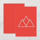 Carte D'accompagnement Fond d'écran abstrait rouge | Design minimaliste a (Devant / Derrière)