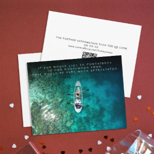 Carte D'accompagnement Fonds blanc Mariage simple Don de dons Code QR