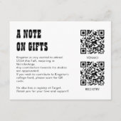 Carte D'accompagnement Fonds de collage de code QR -cum-Enclosure de reme (Devant)