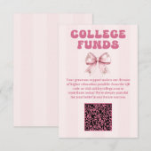 Carte D'accompagnement Fonds de l'Ordre des diplômés de Blush Bow (Devant / Derrière)