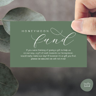 Carte D'accompagnement Fonds de lune de miel mariage, Souhait, minimalist