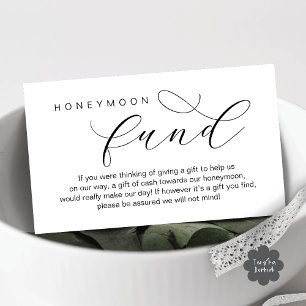 Carte D'accompagnement Fonds de lune de miel mariage, Souhaite, minimalis
