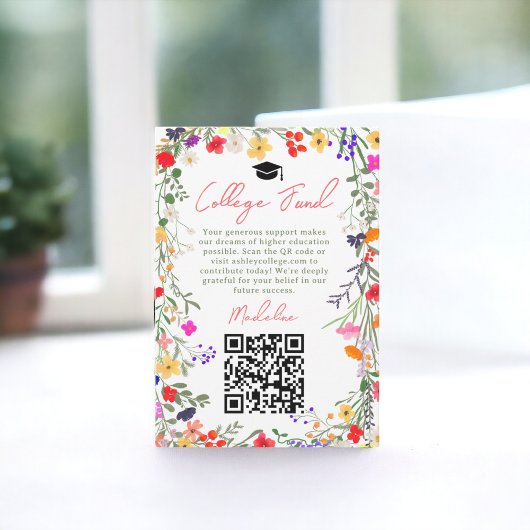 Carte D'accompagnement Fonds d'études de l'université des fleurs sauvages