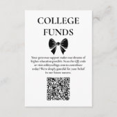 Carte D'accompagnement Fonds du Collège d'études supérieures Black Bow (Devant)