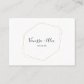 Carte D'accompagnement Fonds Eucalyptus Green and Gold Frame Lune de miel (Dos)