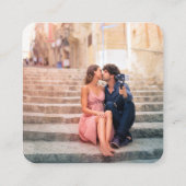 Carte D'accompagnement Fonds Lune de Miel Code QR Mariage Photo Minimal B (Dos)