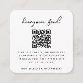 Carte D'accompagnement Fonds Lune de Miel Code QR Mariage Photo Minimal B (Devant)