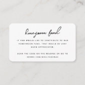 Carte D'accompagnement Fonds Lune de Miel Code QR Registre Mariage numéri (Devant)