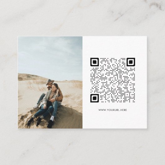 Carte D'accompagnement Fonds Lune de Miel moderne QR Code Wishing well (Dos)