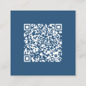 Carte D'accompagnement Fonds Lune de Miel QR Code Elégant Mariage Floral (Dos)
