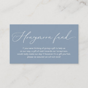 Carte D'accompagnement Fonds mariage Lune de Miel, Cadeaux en Espèces bie