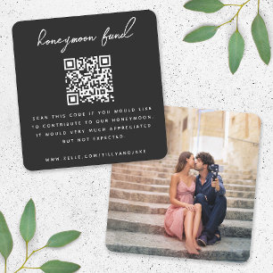 Carte D'accompagnement Fonds pour lune de miel   Registre du Mariage phot