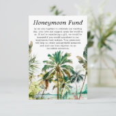 Carte D'accompagnement Fonds Tropical Beach Wedding Honeymoon (Debout devant)