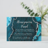 Carte D'accompagnement Fonds turquoise Blue and Silver Agate Honeymoon (Debout devant)