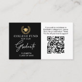Carte D'accompagnement Fonds universitaire QR CODE de graduation Écriture (Devant)