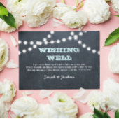 Carte D'accompagnement Fontaine à souhaits de mariage Aqua Chalkboard