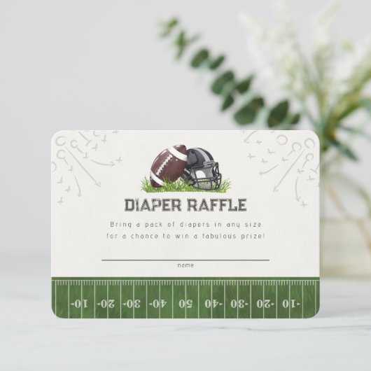 Carte D'accompagnement Football Little All Star Diaper Raffle Baby Insert (Debout devant)