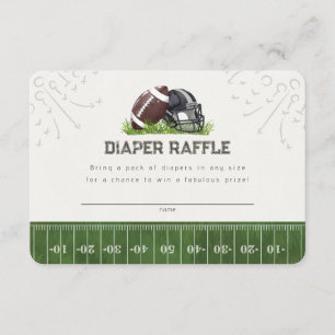 Carte D'accompagnement Football Little All Star Diaper Raffle Baby Insert