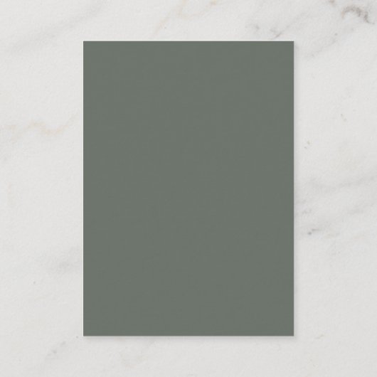 Carte D'accompagnement Forest Green | Code QR | Mariage RSVP (Dos)