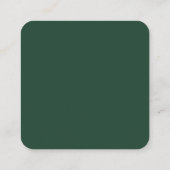 Carte D'accompagnement Forest Green Modern Custom QR Code Mariage RSVP (Dos)