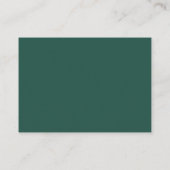Carte D'accompagnement Forest Green Script Stock la barre de Réception de (Dos)