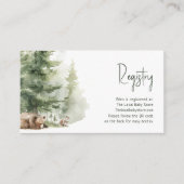 Carte D'accompagnement Forest Woodland Animals Baby Registry Code QR (Devant)