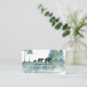 Carte D'accompagnement Forêt Aventure Aquarelle Ours Déchets Raffle En (Debout devant)