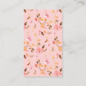 Carte D'accompagnement Forêt botanique rose Merci animal sauvage (Dos)