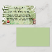 Carte D'accompagnement Forêt Champignons Végétation Ferns Demande de rece (Devant / Derrière)