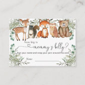 Carte D'accompagnement Forêt d'animaux de bois Quelle taille a le ventre (Devant)