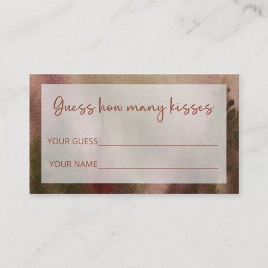 Carte D'accompagnement Forêt d'automne devinez combien de baisers jeu de  (Devant)