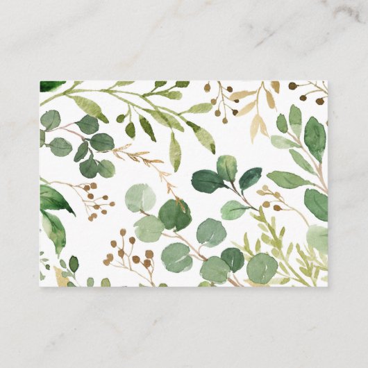 Carte D'accompagnement Forêt de verdure Forêt Demande de livre animal (Dos)