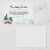 Carte D'accompagnement Forêt d'hiver moderne Green Nature Enclo (Devant / Derrière)