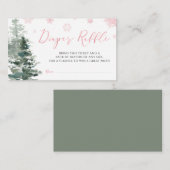 Carte D'accompagnement Forêt d'hiver rose Il fait froid hors couche (Devant / Derrière)