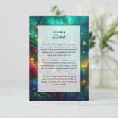 Carte D'accompagnement Forêt enchantée de bijoux radiants Mariage (Debout devant)