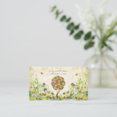 Carte D'accompagnement Forêt Enchantée Patchwork Floral Conte de Fées Arb (Debout devant)